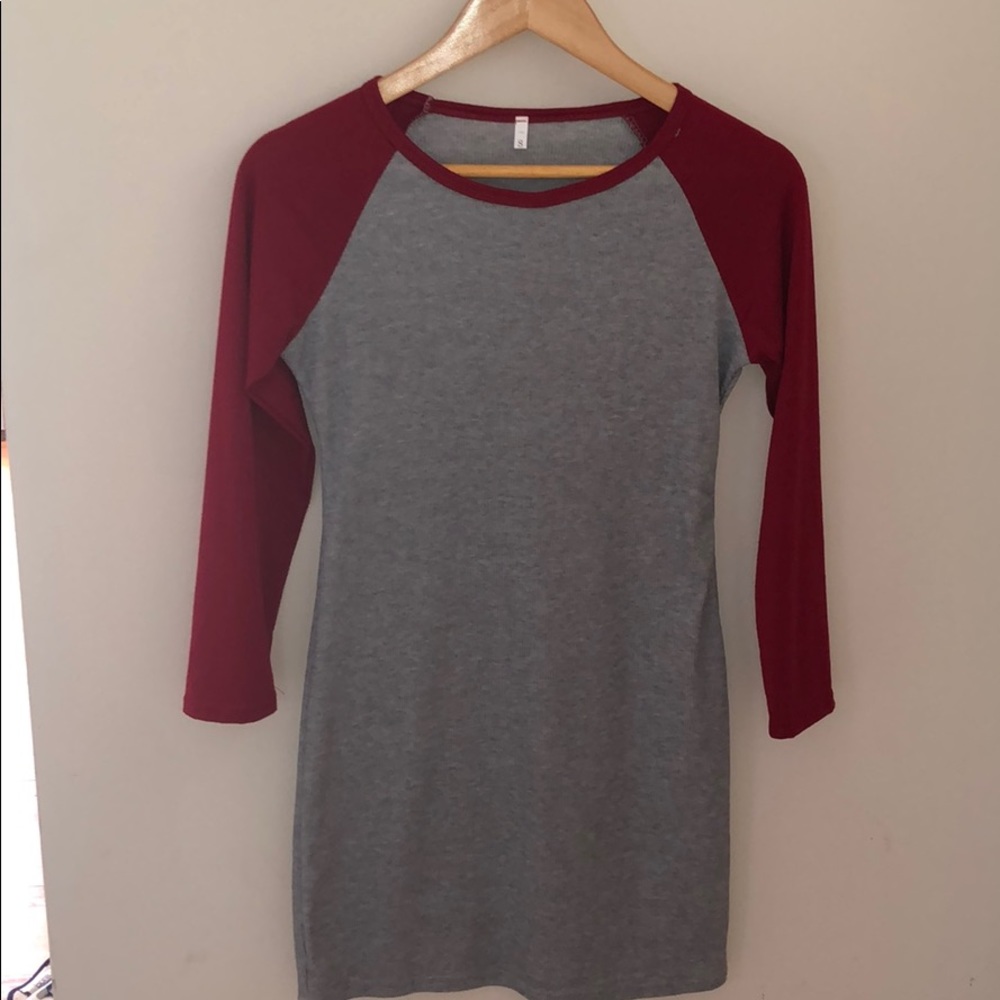 Long sleeve ribbed dress